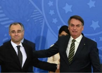 André Mendonça e Jair Bolsonaro. Foto: Isaac Amorim/MJSP