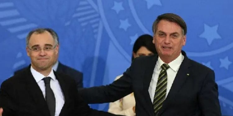 André Mendonça e Jair Bolsonaro. Foto: Isaac Amorim/MJSP