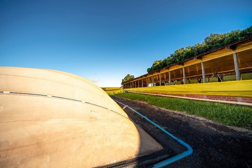 Biodigestor em propriedade paranaense. Foto: Alexandre Marchetti/Itaipu Binacional