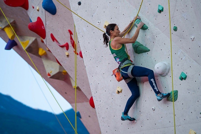 Innsbruck (AUT), 13 June 2023: DIAS Marina Of Brasil competes in the women's Lead final during the 2023 IFSC Paraclimbing World Cup in Innsbruck (AUT).
