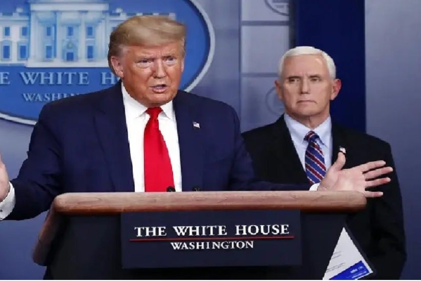 Trump fala sobre o coronavírus na Casa Branca nesta quinta-feira (26) — Foto: Alex Brandon/AP