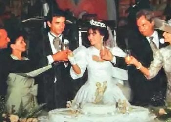 FELICIDADE O casamento de Márcia Brandão Couto. Ela se manteve solteira no civil para seguir recebendo R$ 43 mil por mês do Estado (Foto: Arq. pessoal)