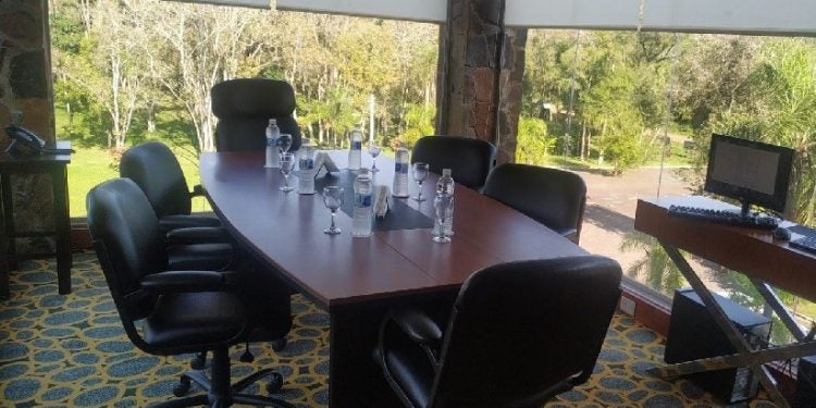 As salas de reuniões do hotel foram ocupadas para a preparação da reunião do bloco do Mercosul - Credito fotográfico: Group CT