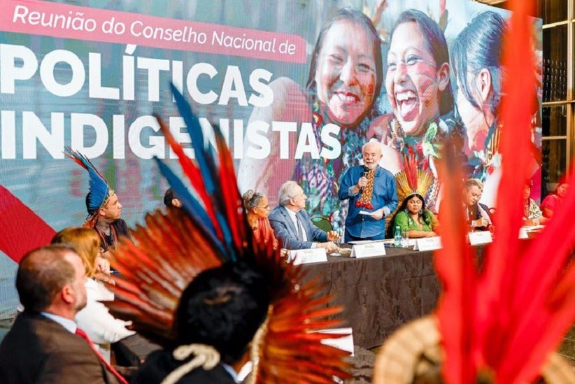 Presidente Luiz Inácio Lula da Silva durante reunião do Conselho Nacional de Política Indigenista (CNPI), no Palácio da Justiça - Foto: Ricardo Stuckert / PR