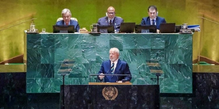 Presidente afirmou que o Brasil atuará com vigor no combate à violência contra mulheres e na defesa de pessoas LGBTQI+, bem como das pessoas com deficiência. Foto: Ricardo Stuckert / PR