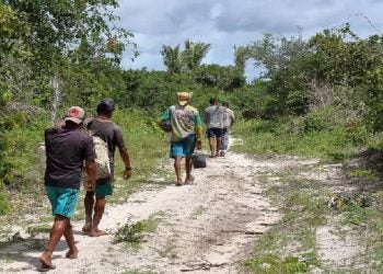 Imagem dos pescadores da comunidade de Canelatiua  (Foto: Eduardo Queiroz/Amazônia Real/2019)