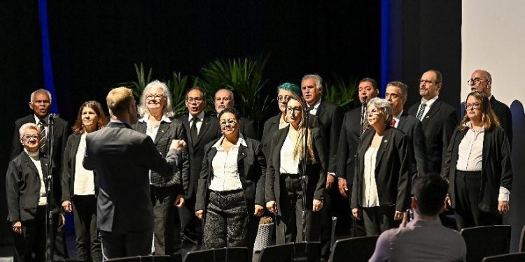 Coral de Itaipu se apresentou na Damsweek. Foto: Rafa Kondlatsch/Itaipu Binacional