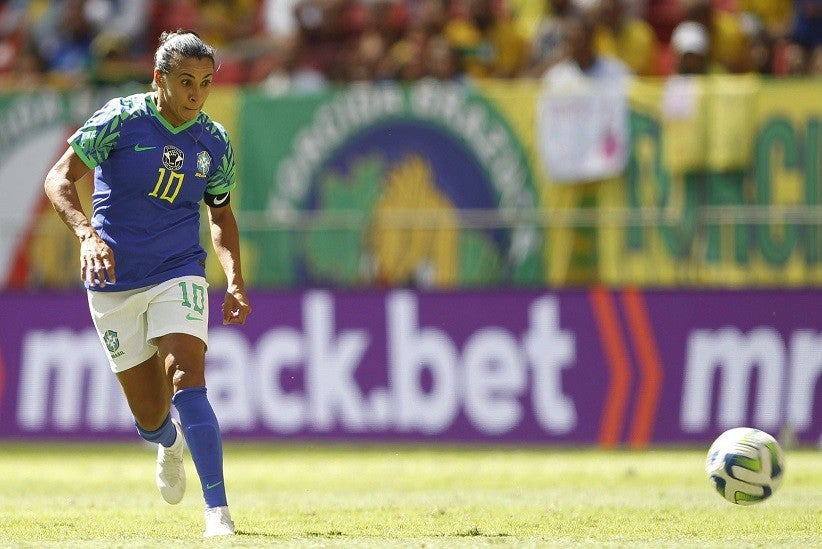 RECORD DATE NOT STATED 2nd July 2023: Stadium Garrinch, Bras& xedlia, DF, Brazil: Womens international lfootball friendly, Brazil versus Chile: Marta of Brazil PUBLICATIONxNOTxINxUK ActionPlus12526712 AdalbertoxMarques