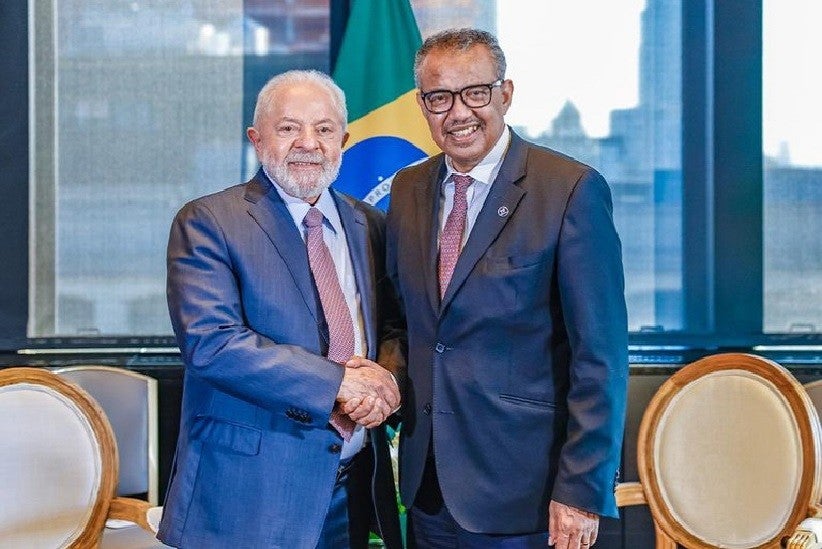 Lula conversou com o diretor da OMS sobre o papel do SUS, decisivo no enfrentamento da pandemia no Brasil, e a necessidade de se reforçar o sistema de cooperação mundial na área de saúde - Foto: Ricardo Stuckert/PR