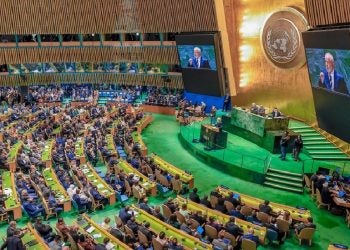 O presidente Lula durante a abertura da Assembleia Geral da ONU em 2023: aposta no multilateralismo. Foto: Ricardo Stuckert / PR