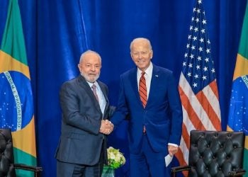 Presidentes Lula e Joe Biden durante reunião bilateral nesta quarta, 20/9, em Nova York. Foto: Ricardo Stuckert / PR
