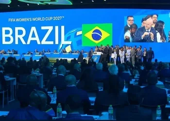 Delegação brasileira celebra o resultado. Foto: Frame de vídeo