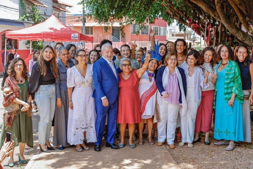 O presidente Lula durante almoço alusivo ao Dia Internacional das Mulheres, no restaurante Tia Zélia, em Brasília - Foto: Ricardo Stuckert/PR