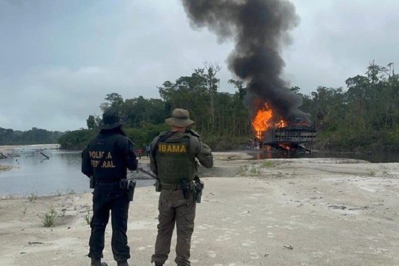 Operação conjunta da Polícia Federal e do Ibama de combate ao garimpo ilegal em terra indígena no Amazonas - Foto: PF