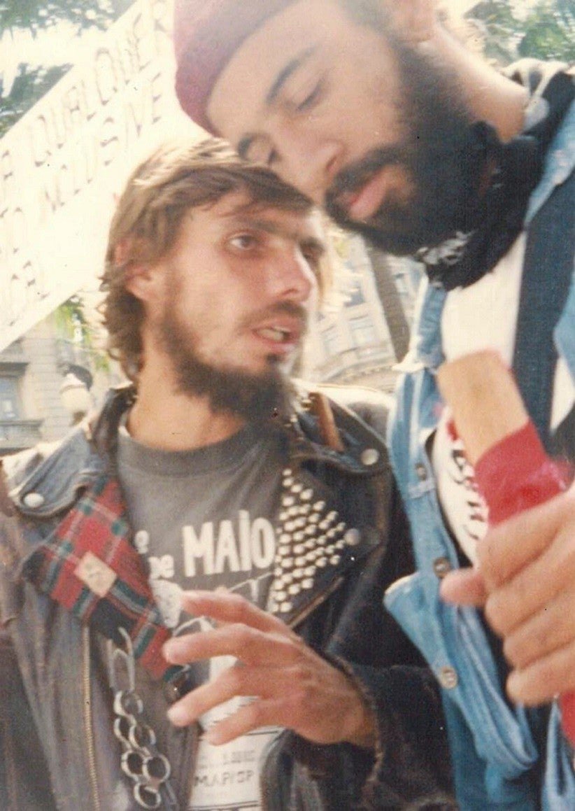 Carlinhos e Ivan em 92 na praça da Sé - Foto: Keli de Fátima Teixeira (Josimas/Arquivo Pessoal)