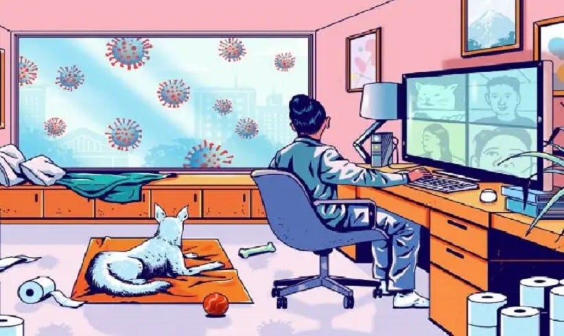 Quarentena: dificuldades na hora de organizar o home office (Glenn Harvey/The New York Times)