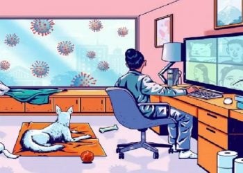 Quarentena: dificuldades na hora de organizar o home office (Glenn Harvey/The New York Times)
