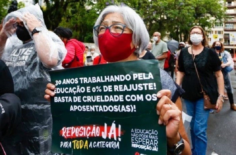 Mobilização de trabalhadores da educação em defesa de melhores salários - Foto ilustrativa: CPERS-Sindicato/Divulgação