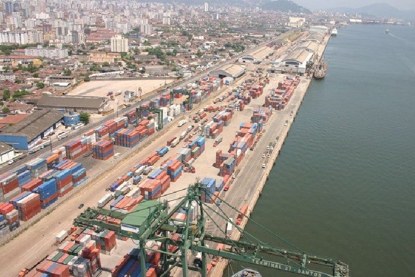Porto de Santos, em São Paulo. Foto: Reprodução/Agência Brasil