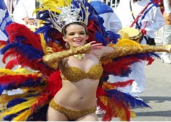 Azul, vermelho e amarelo são as cores oficiais do Carnaval de Barranquilla.