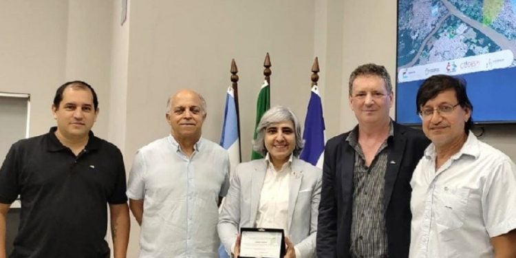 Linda Taiyen recebeu homenagem do Codetri pelo seu trabalho em prol da integração trinacional – foto Divulgação-Assessoria