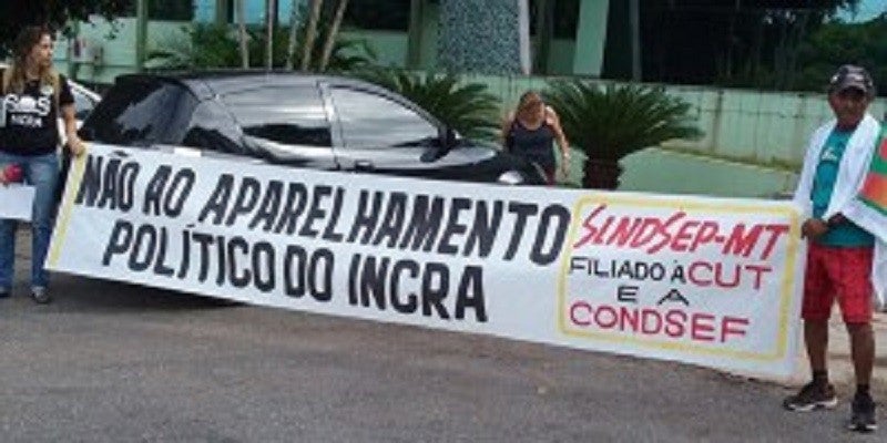 Servidores públicos protestavam em 2016 contra aparelhamento político. (Foto: Sindsep/MT)