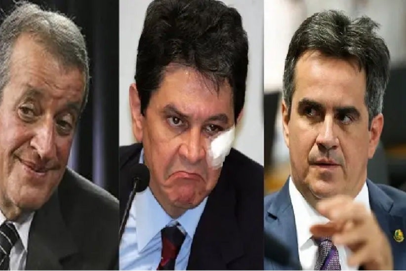 Bolsonaro e seus velhos amigos da velha política: Valdemar Costa Neto, Roberto Jefferson e Ciro Nogueira. Fotomontagem HP
