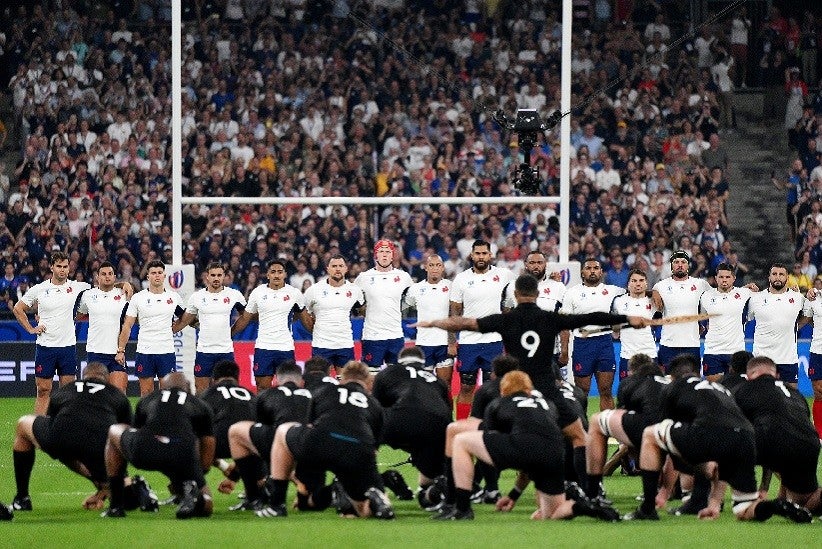 Crédito da foto: Haka da Nova Zelândia na abertura contra a França / World Rugby