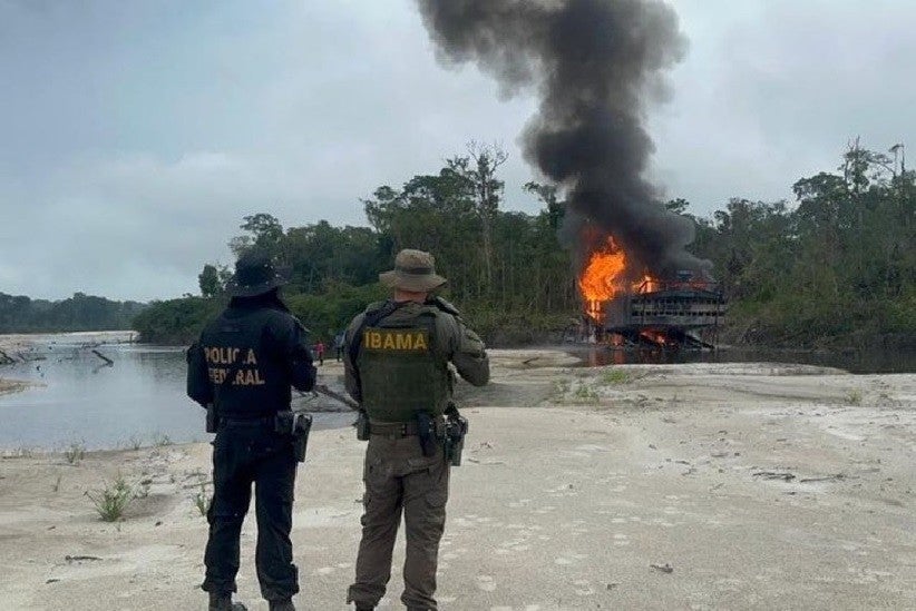 Operação conjunta da Polícia Federal e do Ibama de combate ao garimpo ilegal em terra indígena no Amazonas - Foto: PF