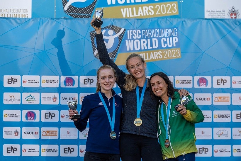 Marina Dias conquista o bronze na última etapa da Copa do Mundo de Paraescalada - Foto: Jan Virt/IFSC