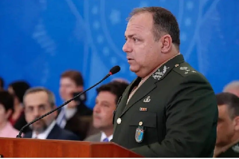 General Eduardo Pazuello em cerimônia no Palácio do Planalto.