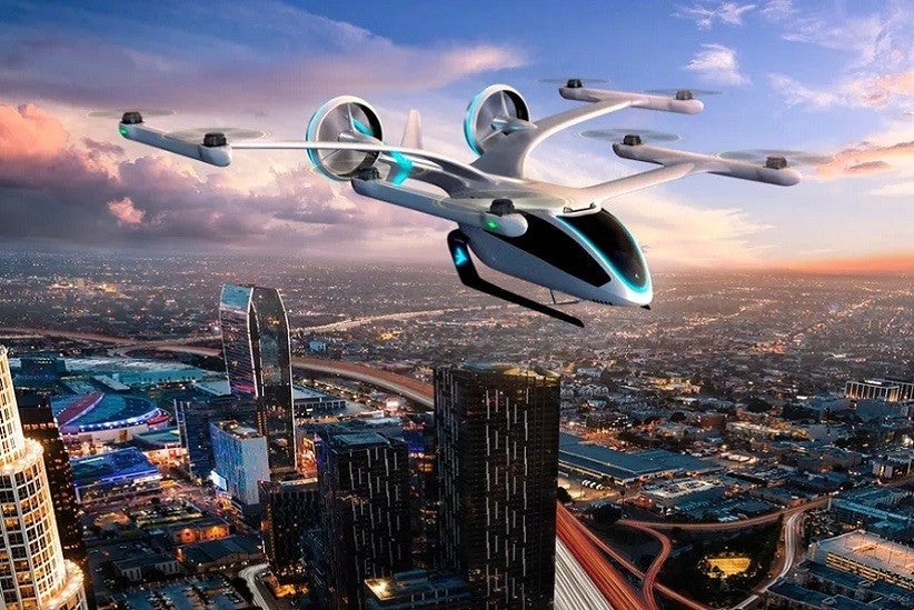 Conceito do eVTOL da Embraer que poderá tornar realidade uma nova era de mobilidade. — Foto: Divulgação