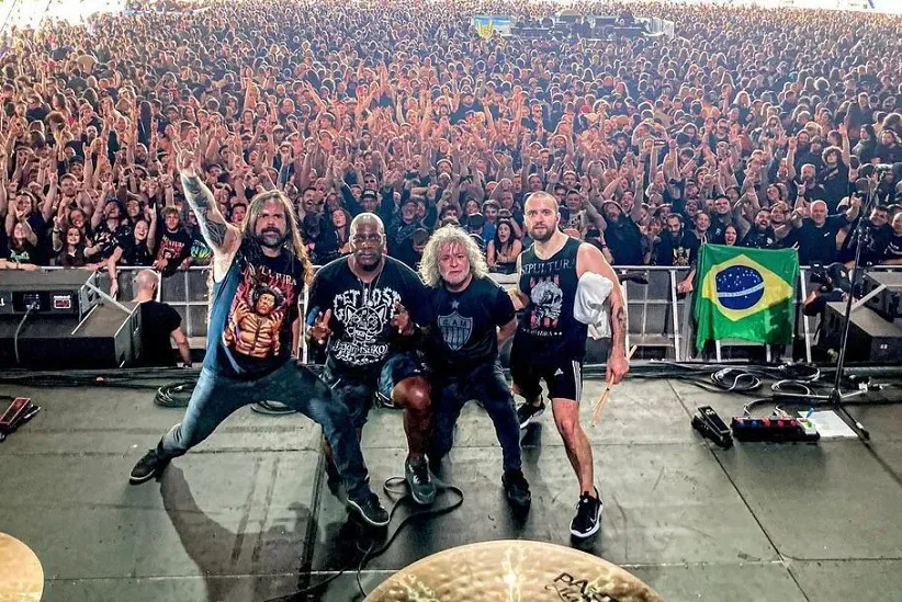 Foto: Reprodução/Banda Sepultura durante turnê em 2023/Instagram