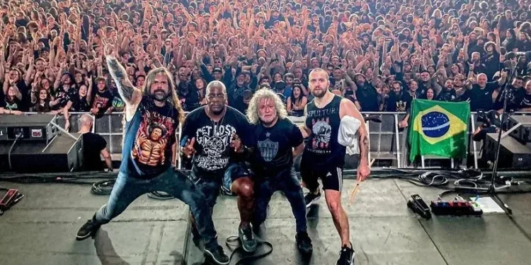 Foto: Reprodução/Banda Sepultura durante turnê em 2023/Instagram