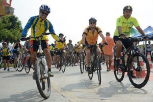 Passeio de bicicleta Pedal da Paz, no centro do Rio de Janeiro (maio de 2018). Foto: Tomaz Silva/Agência Brasil