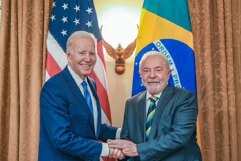 Presidentes Joe Biden e Lula se unem para defender uma agenda de justiça e sustentabilidade na economia global. Foto: Ricardo Stuckert / PR