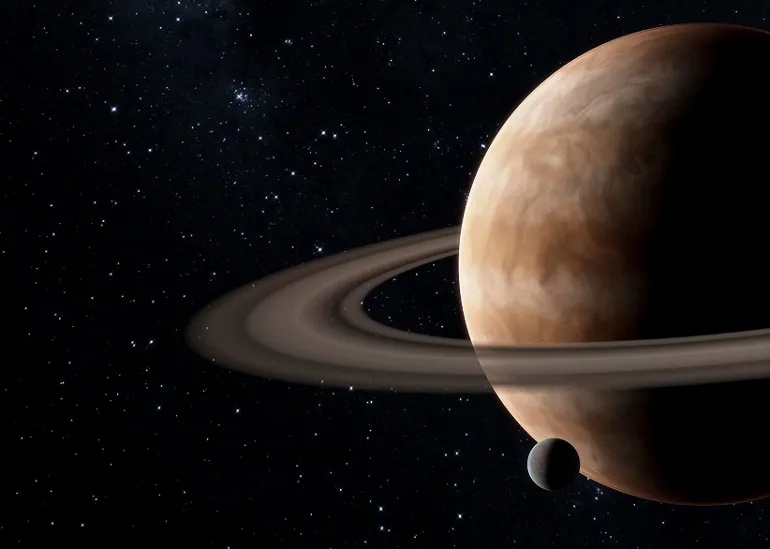 Foto: Reprodução/FreePik Lua e Saturno se aproximam na próxima sexta e "encontro" será exibido ao vivo