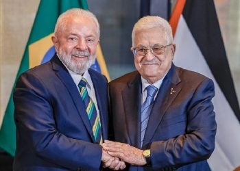 No encontro com Mahmoud Abbas, Lula defendeu a solução de dois Estados, Palestina e Israel, no Oriente Médio. Foto: Ricardo Stuckert / PR