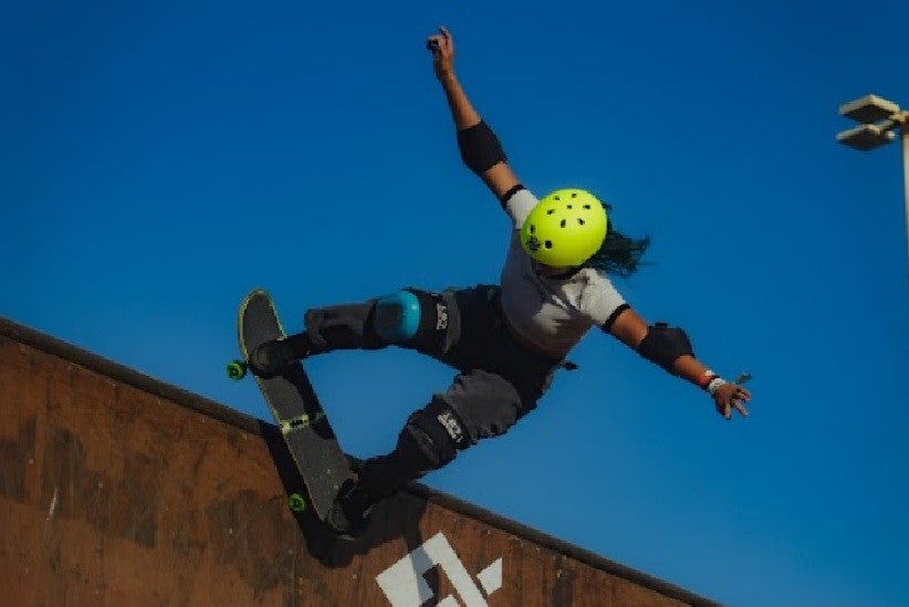 Raicca Ventura conquista medalha de prata nos Jogos Pan-Americanos, em Santiago, no Chile, na modalidade de sakte park. Créditos: Divulgação/Sergio Klavin