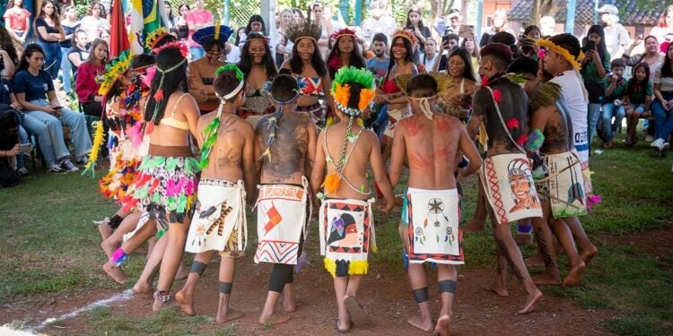 Semana Cultural Indígena na aldeia Tekoha Ocoy, de São Miguel do Iguaçu, que tem apoio da Itaipu. Crédito: Rubens Fraulini/Itaipu Binacional.