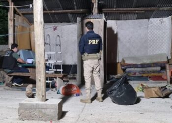 Polícia Rodoviária Federal deu apoio à operação.
Ministério do Trabalho / Divulgação