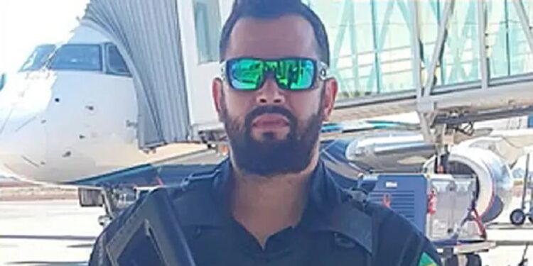 O policial penal Jorge Guaranho é réu por homicídio duplamente qualificado. Ele assassinou a tiros Marcelo Arruda, tesoureiro do PT, durante festa de aniversário — Foto: Reprodução
