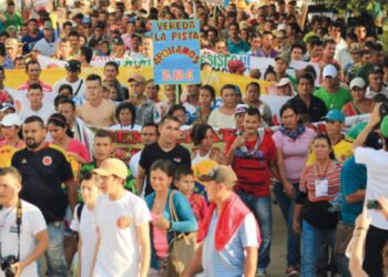 Mobilização camponesa em Tibú - Norte de Santander. Foto: Agência Prensa Rural.