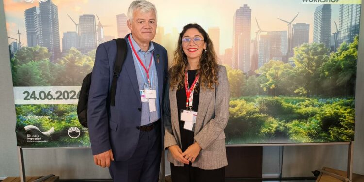 Diretor de Coordenação da Itaipu, Carlos Carboni e a chefe do Escritório de Brasília, Lígia Soares. Foto: Romeu de Bruns.