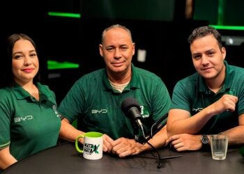 Evair, Janayna e Rafael comandam o "Mata a Mata" na Rádio Clube. — Foto: Reprodução