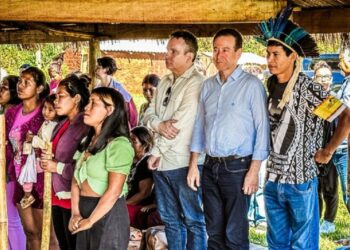 A missão teve início no município de Guaíra, com reuniões institucionais e visitas às comunidades Tekoha Yvy Okaju e Yvyju Awary (Foto: Leandro Taques)
