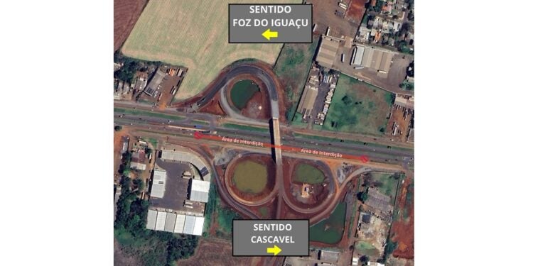 Serviços no viaduto da Perimetral Leste exigem fluxo alternado e atenção dos condutores. Foto: DER