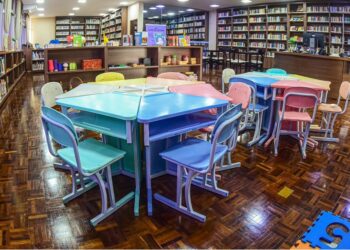 Biblioteca do Sesc da Esquina - Curitiba. Foto Bruno Tadashi