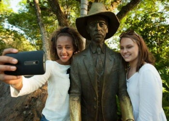 Exposição relembra visita de Santos Dumont ao Parque do Iguaçu. Foto: Urbia+Cataratas/Parque Nacional do Iguaçu