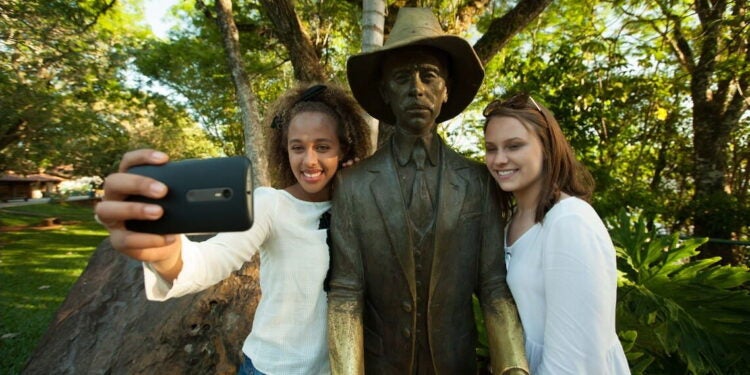 Exposição relembra visita de Santos Dumont ao Parque do Iguaçu. Foto: Urbia+Cataratas/Parque Nacional do Iguaçu